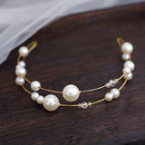 Beaded Hairband Women Bridal Pearl Headband Wedding Accessories
