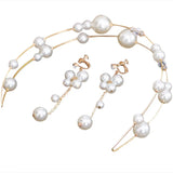 Beaded Hairband Women Bridal Pearl Headband Wedding Accessories