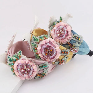 Flannel Butterfly Rhinestone Headband Girls Fairy Hair Ornament