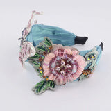 Flannel Butterfly Rhinestone Headband Girls Fairy Hair Ornament