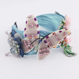 Flannel Butterfly Rhinestone Headband Girls Fairy Hair Ornament