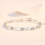 Sterling Silver Zircon Bracelet for Women