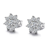 Moissanite Silver 925 Earrings Modern Women's Jewelry