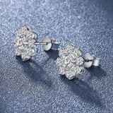 Moissanite Silver 925 Earrings Modern Women's Jewelry