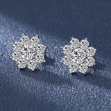 Moissanite Silver 925 Earrings Modern Women's Jewelry