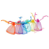 100pcs Mix Colors Jewelry Organza Bags 7x9cm