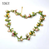 Blueberry Cranberry Stone Lapis Lazuli Necklace Jewelry for Women