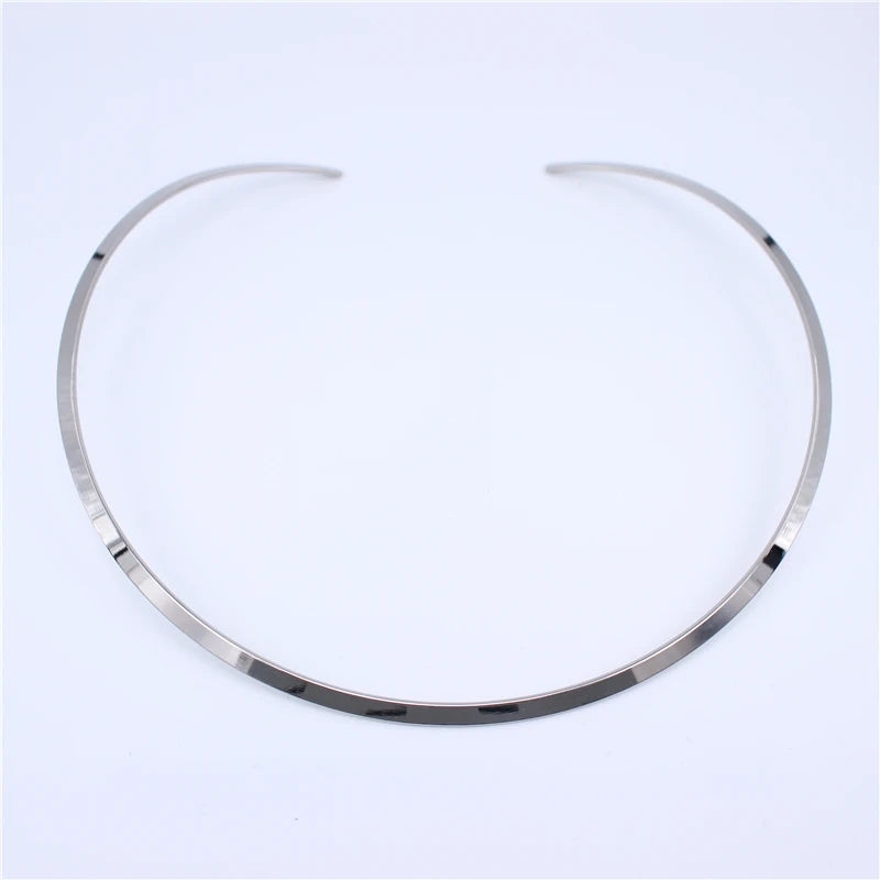316L Stainless Steel Women Necklace 4mm-6mm Width LH653