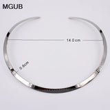 316L Stainless Steel Women Necklace 4mm-6mm Width LH653