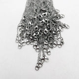 Stainless Steel Necklace Cords Chain 45cm+5cm with Lobster Clasp 100pc