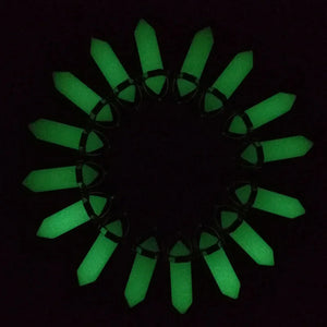 12pcs Luminous Heart Moon Pendulum Stone Pendants for Jewelry Making