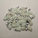 12pcs Luminous Heart Moon Pendulum Stone Pendants for Jewelry Making
