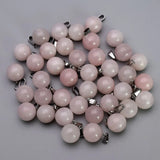 14MM Quartz Rose Round Ball Pendants for Jewelry Making