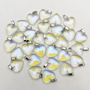 20mm ShimmerStone heart pendants Necklace for jewelry making charms