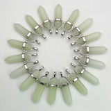 24pc Glow Dark Luminous Pendulum Stone Pendant Necklace for Jewelry Making