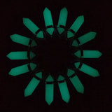 24pc Glow Dark Luminous Pendulum Stone Pendant Necklace for Jewelry Making