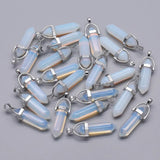 24pc Red Agate Amethyst Lapis Lazuli Crystal Pillar Pendants & Necklaces