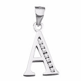 26 Letters Sterling Silver Pendants S925 Silver Necklace A-Z Jewelry