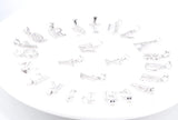 26 Letters Sterling Silver Pendants S925 Silver Necklace A-Z Jewelry