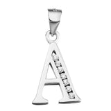 26 Letters Sterling Silver Pendants S925 Silver Necklace A-Z Jewelry