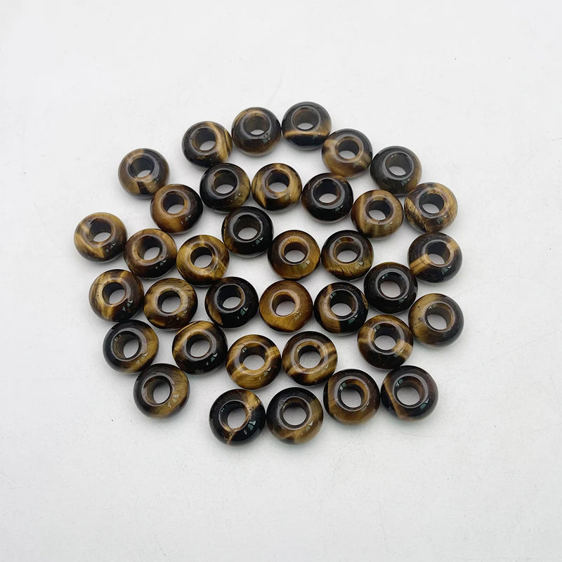 36Pc Tiger Eye Round Beads 14x8mm for Jewelry Making