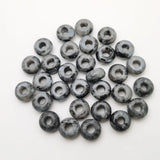 36Pcs Natural Stone Round ShimmerStone 14x8mm Beads for Jewelry Making