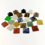 50pcs Mixed Natural Stone Pyramid Cabochons for Jewelry Making