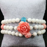 Multilayer Bracelet with 6mm Shell Round Beads Women Jewelry