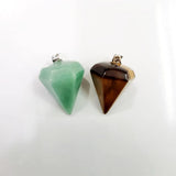 6pcs Natural Stone Pendulum Pendants Necklace Jewelry Making Mixed Charm
