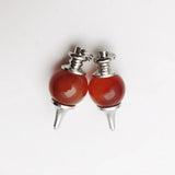 6pcs Red Agates Dowsing Pendulum Charm Pendant for Divination