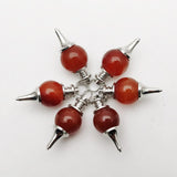 6pcs Red Agates Dowsing Pendulum Charm Pendant for Divination