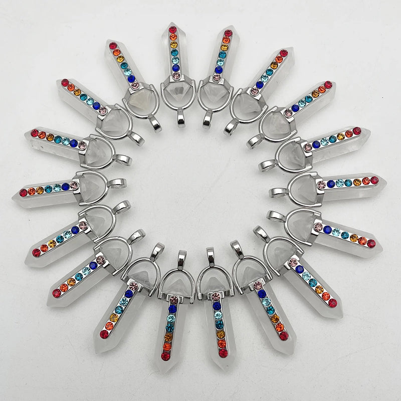 7 Chakra High crystal Natural stone pendant Jewelry making Accessories