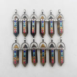7 Chakra Tiger Eye Crystal Pendant for Jewelry Making