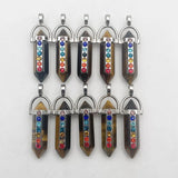 7 Chakra Tiger Eye Crystal Pendant for Jewelry Making