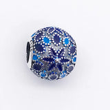 925 Silver Year Gift FLORAL SILVER CHARM WITH 3 SHADES OF ENAMEL