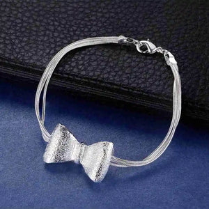 925 Silver Bow Knot Bracelet for Weddings