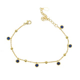 925 Silver Double-Layer Beaded Chain Bracelet Wedding Gift