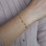 925 Silver Double-Layer Beaded Chain Bracelet Wedding Gift