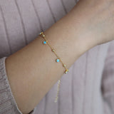 925 Silver Double-Layer Beaded Chain Bracelet Wedding Gift