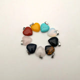 Heart Natural Stone Charms Pendants 15mm 36pcs/lot