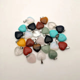 Heart Natural Stone Charms Pendants 15mm 36pcs/lot
