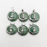 Aventurine Stone Cat Moon Necklace Pendant for Jewelry Making