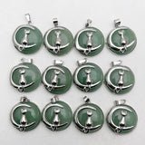 Aventurine Stone Cat Moon Necklace Pendant for Jewelry Making