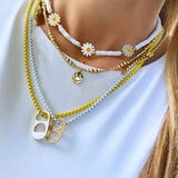 Polymer Clay Pearl Choker Necklace Set