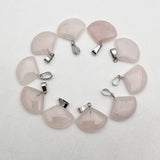 Rose Quartz Stone Pendant Necklace for Jewelry Making 24pcs/lot