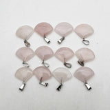 Rose Quartz Stone Pendant Necklace for Jewelry Making 24pcs/lot