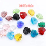 Crystal Glass Heart Bead Jewelry Findings DIY Accessory 10mm/14mm