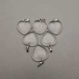 Crystal heart Natural stone Point charm pendant for Jewelry making