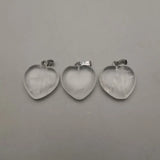 Crystal heart Natural stone Point charm pendant for Jewelry making
