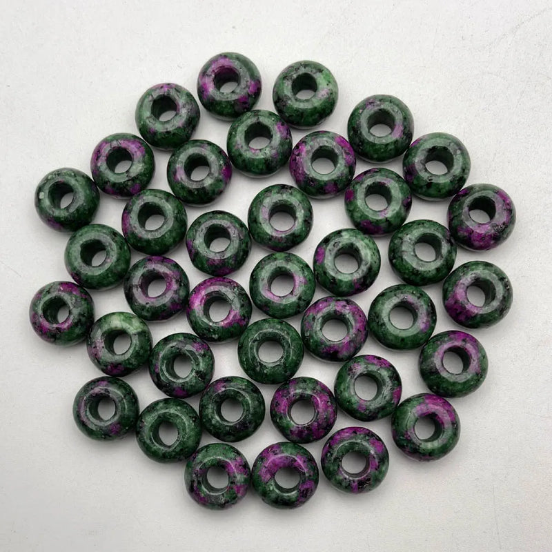 Epidote Round Stone Beads 14x8mm for Jewelry Making